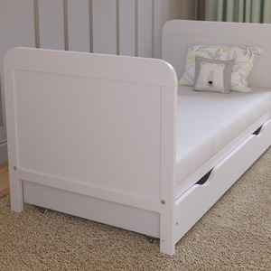 Levi Cot Bed With Drawer And Mattress - Anthracite/Pine by Love For Sleep