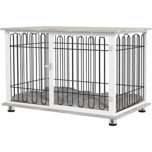 PawHut Dog Crate Furniture Side End Table with soft Washable Cushion by PawHut