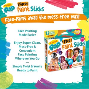 Pack of 12 Paint Pop Face paints