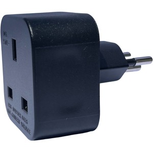Travel Adaptor UK to Swiss Switzerland Adapter Plug - Black by ShaniTech