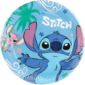 Stitch Paper Plate - Blue