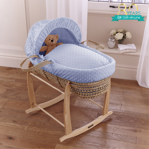 Dimple Palm Moses Basket - Grey by Clair de Lune