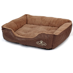 Faux Fur Dog Bed in Brown by Actiaspet
