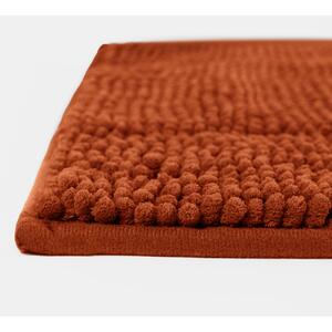 Chenille Noodle Non-Slip Bath Mat - Burnt Orange / 75cm / 45cm by Brentfords