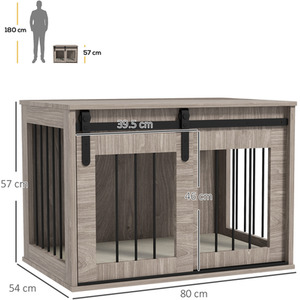 PawHut Dog Crate Furniture with Removable Cushion by PawHut