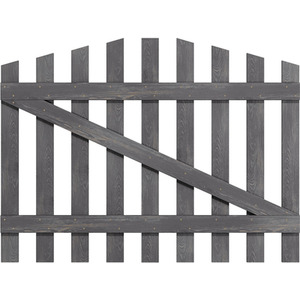 Solid Wood Garden Gate with Z-Shaped Structure by Livingandhome