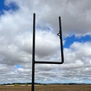 Garden Shepherds Crook Black Metal Border Hooks (2.18m) - Black