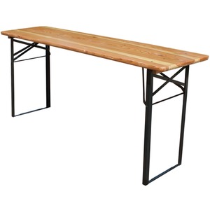 BIRCHTREE Outdoor Wooden Folding Beer Table Bench Set - Natural by BIRCHTREE