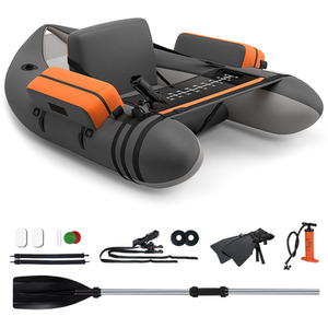 Portable Fishing Boat with Pump - Grey by Costway