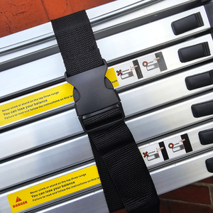 Lightweight Aluminium Hinged Telescopic Extendable Multi-Position Ladder - silver by Samuel Alexander