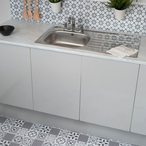 dc fix Glossy Lt Grey Self Adhesive Vinyl Wrap for Kitchen Doors and Furniture - Light Grey / 67.5cm x 2m (pack of 3) by d-c-fix