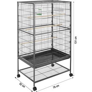 Bird Cage 131cm High - Anthracite by tectake