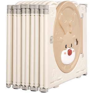 Foldable Baby Playpen - White / 14 Panels by Dekko