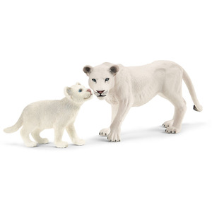 SCHLEICH Wild Life Lion Mother with Cubs Toy Figures - Black by SCHLEICH