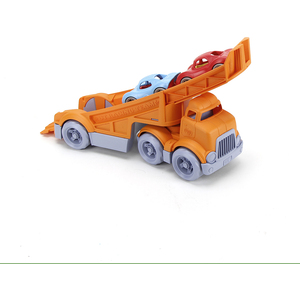 Racing Truck with 2 Race Cars - Orange by Green Toys