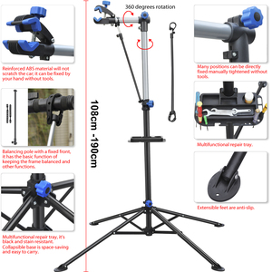 Adjustable Bicycle Repair Stand - Black by Yaheetech