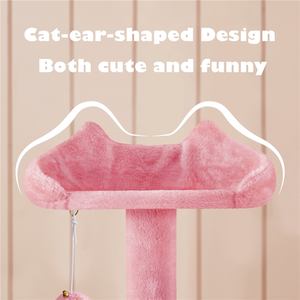 Multilevel Cat Tree with Scratching Posts - Pink / 137cm by Yaheetech