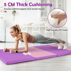 Folding Soft Floor Mat Gym Mat by Costway