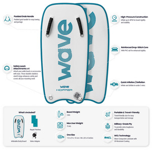 Wave Hopper Inflatable Bodyboard by Wave