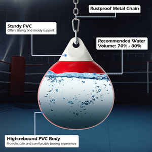 18 Inch Water Punching Bag - Red by Costway