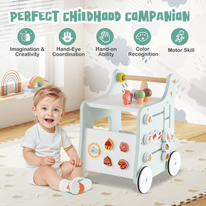 Baby Walker Ice Cream Cart Toy - Green by Costway