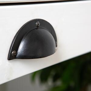 95x45mm Curved Cabinet Cup Handle - Raw by Hammer and Tongs