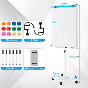 Mobile Magnetic Whiteboard by Costway