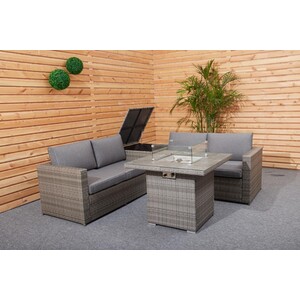 New Hampshire Conversation Firepit Set - Grey by Malay