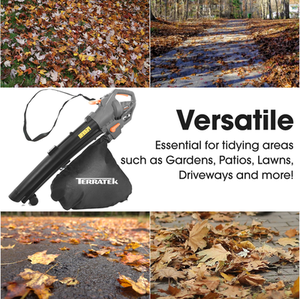 Electric Garden Vacuum Leaf Blower 3000W - Grey by Terratek