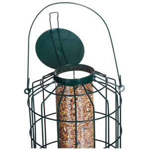 Wild Bird Hanging Cage Seed Feeder - Black