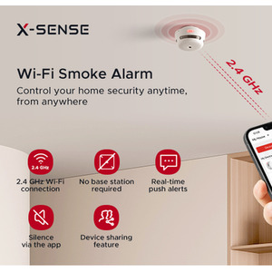 X-Sense XS01-WX Wi-Fi Smart Smoke Alarm - White by X-Sense