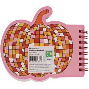 Disco Pumpkin Shaped Notebook - Pink