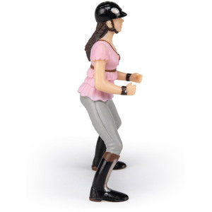 PAPO Horse and Ponies Trendy Riding Girl Pink Toy Figure - Black by PAPO