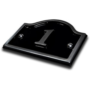 Aluminium Bridge House Number 1 - Black by The House Nameplate Company