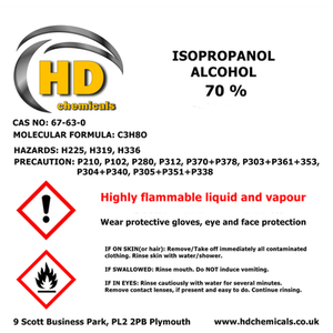 ISOPROPANOL ALCOHOL 70 percent - Clear / 500g by HD Chemicals LTD