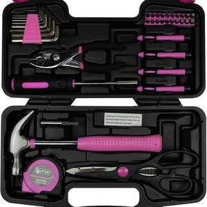 Hyfive Pink Tool Kit with Pink Hammer, Pink Pliers 38pc - Pink by Hyfive