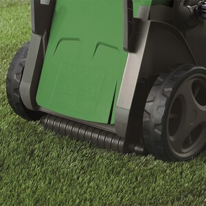 Powerbase Electric Mower with Rear Roller - Green / 37cm Cutting Width by Powerbase