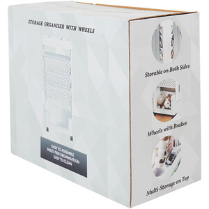 Storage Organiser With Wheels - White