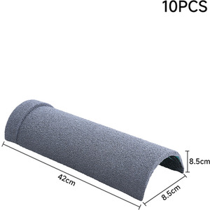 Set of 10 Half Round Asphalt Shingle Coated Metal Roofing by Livingandhome