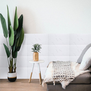 10PCS Self Adhesive Wallpaper Marble Grain Wall Sticker - White by Livingandhome