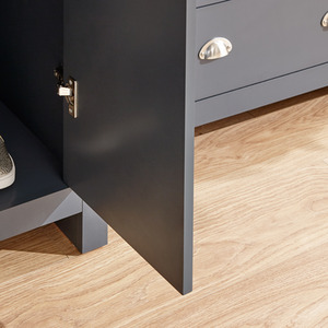 Lancaster 3 Piece Bedroom Set - Wardrobe, Chest of Drawers, Bedside - Slate Blue by GFW