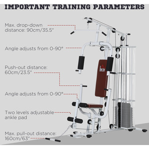 HOMCOM Multifunction Home Gym Weight Training Station by HOMCOM