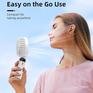 Mini Handheld USB-C Rechargeable Fan - White by Dyzi