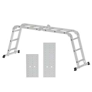 Multi-Purpose Aluminium Ladder - Silver by SONGMICS
