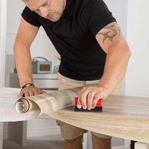 dc fix Sonoma Oak Lt Self Adhesive Vinyl Wrap for Kitchen Doors and Worktops - Brown / A4 by d-c-fix