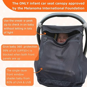 SnoozeShade Universal Fit Baby Car Seat Sunshade - Grey