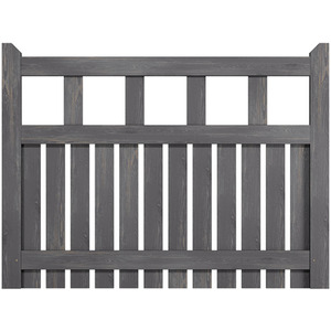 Spruce Wood Garden Fence Gate with Raised Sides by Livingandhome