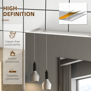 kleankin LED Lighted Wall Mounted Bathroom Mirror Cabinet with Shelf USB - High gloss by kleankin