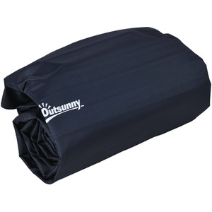 Outsunny Double Air Bed Inflatable Mattress with Foot Pumps - Blue by Outsunny