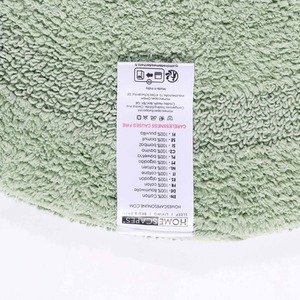 Luxury Reversible Round Bath Mat - Sage Green by Homescapes